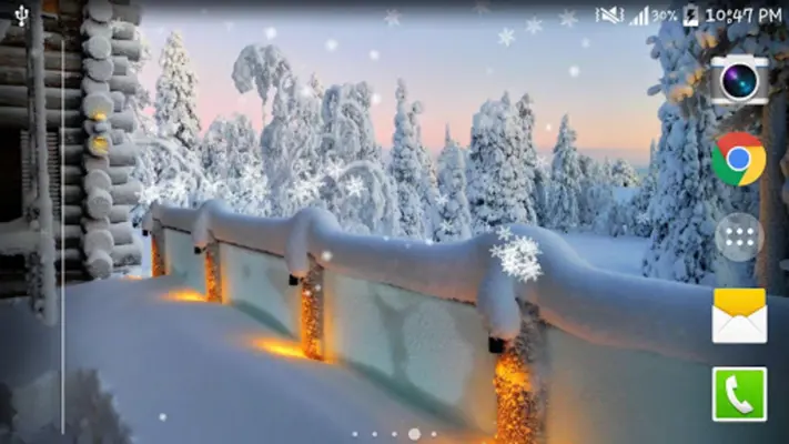 Snow live wallpaper android App screenshot 1